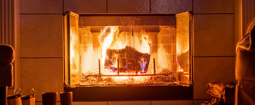 Mendota Hearth Landscape Fireplace Installation in Coos Bay, Oregon