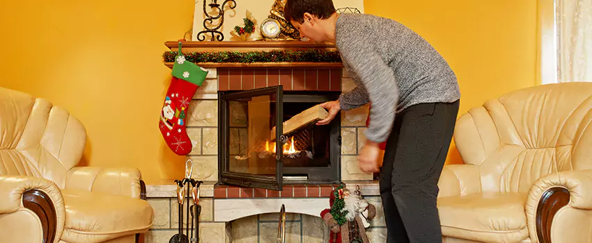 Rusted Metal Fireplace Restoration in Coos Bay, Oregon